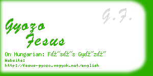 gyozo fesus business card